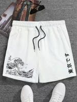 ChArmkpR Heren Japanse Golf Ukiyoe Shorts