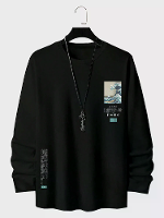 ChArmkpR Heren Japanse Golf Ukiyoe T shirts