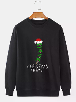 ChArmkpR Heren Kerst Element Print Sweatshirts
