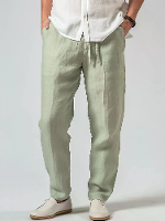 ChArmkpR Heren Solide Katoenen Casual broek