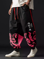ChArmkpR Japanse Print Patchwork Broek