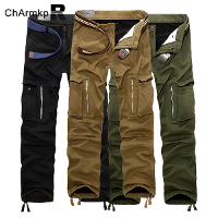 Charmkpr Thick Loose Mens Winter Polar Fleece Lined Windproof Cargo Pants