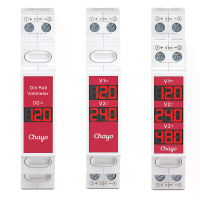 Chayo TOVME Digitale DC Voltmeter 11 310V 1/2/3 kanaals DIN rail bevestiging Rood LED weergave Spanningsmonitor voor zon