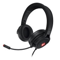 CHERRY JA 2200 2 On Ear headset Gamen Kabel 7.1 Surround Zwart Microfoon uitschakelbaar (mute), Volumeregeling, Vouwbaar