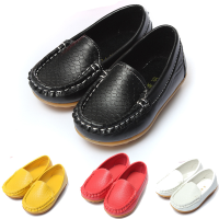Children Shoes Pu Leather Sneakers Casual Flats Kids Boys Girls Boat Soft Sole Shoes Slip On