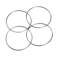 Chinese Magic 4 Linking Rings Silver 4 Pcs