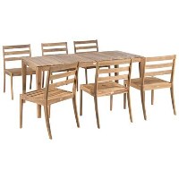 CHIOGGIA   Tuinset met stoelen   Lichtbruin   Acaciahout