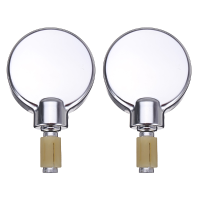 Chome Motorcycle Bar End 7/8'' 1'' Circinal Rearview Mirrors For Yamaha Suzuki