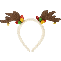Kerst diadeem/haarband   rendier gewei   bruin   21 cm
