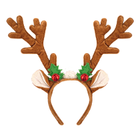 Kerst diadeem/haarband   rendier gewei   bruin   30 cm