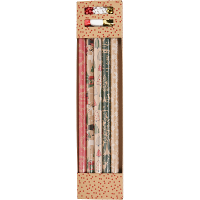 Kerst inpakpapier/cadeaupapier set   11 delig   200 x 70 cm   kerstprint   inpakken