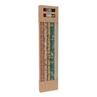 Kerst inpakpapier/cadeaupapier set   11 dlg   kraft