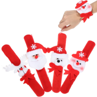 Christmas Decoration Pat Circle Hand Ring Snowman Slap Bracelet Gifts