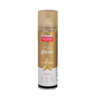 Glitterspray/decoratie spray   goud   100 ml