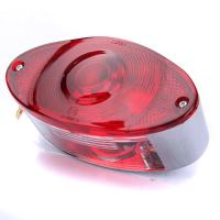 Chrome Cats Eye Taillight 12v For Harley Chopper