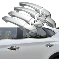 Chrome Door Catch Handle Cover Molding Garnish Trim For Hyundai 2016 2017 Tucson