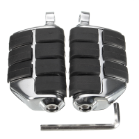 Chrome Motorcycle Front&rear Footrest Pegs Pedals For Harley Davidson