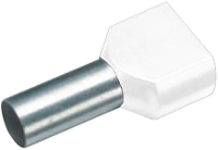 Cimco 18 2434 Dubbele adereindhulzen 0.75 Mm² Deels geïsoleerd Wit 100 stuk(s)