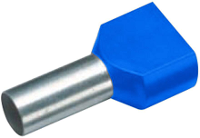 Cimco 18 2446 Dubbele adereindhuls 2 x 2.50 MmÂ² x 13 mm Deels geÃ¯soleerd Blauw 100 stuks