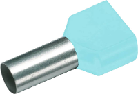 Cimco 187701 Dubbele adereindhulzen 0.34 Mm² Deels geïsoleerd Turquoise 100 stuk(s)