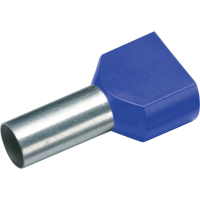 Cimco 187709 Dubbele adereindhulzen 2.5 Mm² Deels geïsoleerd Blauw 100 stuk(s)