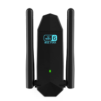 CINFAST AX1800M WiFi6 Draadloze Netwerkkaart 2.4GHz 5GHz Dual Band USB3.0 WiFi Ontvanger Zender Adapter met 2 Externe Ho