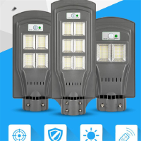 30W 60W 90W LED Solar Street Light Control Remote PIR Bewegingssensor Waterdicht IP67 Lantaarnverlichting Tuinweg Wandla