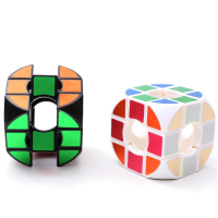 Classic Magic Cube Toys Round Pvc Sticker Block Puzzle Speed Cube Sugar Color