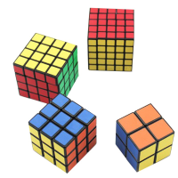 Classic Magic Cube Toys Set 2x2x2 And 3x3x3 4x4x4 And 5x5x5 Pvc Sticker Block Puzzle Speed Cube