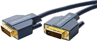 Clicktronic DVI Aansluitkabel [1x DVI stekker 24+1 polig   1x DVI stekker 24+1 polig] 5 m Blauw