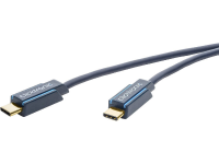 Clicktronic USB 2.0 Aansluitkabel [1x USB C stekker   1x USB C stekker] 2 m Blauw
