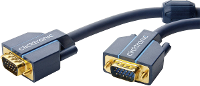 Clicktronic VGA Aansluitkabel [1x VGA stekker   1x VGA stekker] 20 m Blauw