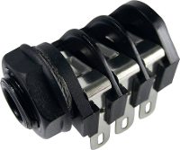 Cliff CL1200 Jackplug 6,35 mm Bus, inbouw horizontaal Aantal polen: 3 Stereo Zwart 1 stuk(s)