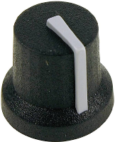 Cliff CL170844BR CL170844BR Draaiknop Zwart, Grijs (Ø x h) 16.8 Mm x 14.5 Mm 1 stuk(s)