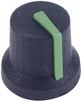 Cliff CL170852BR CL170852BR Draaiknop Zwart, Groen (Ø x h) 16.8 Mm x 14.5 Mm 1 stuk(s)