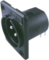 Cliff CP30005 XLR connector Flensstekker, contacten haaks Aantal polen: 3 Zwart 1 stuk(s)