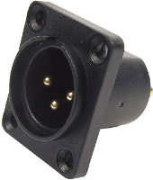 Cliff CP30060 XLR connector Flensstekker, contacten recht Aantal polen: 3 Zwart 1 stuk(s)