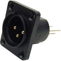 Cliff CP30061 XLR connector Flensstekker, contacten recht Aantal polen: 3 Zwart 1 stuk(s)