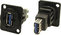 Cliff CP30205NMB CP30205NMB XLR adapter USB A bus 3.0 Naar USB B bus 3.0 Adapter, inbouw 1 stuk(s)