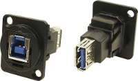 Cliff CP30206NMB CP30206NMB XLR adapter USB B bus 3.0 Naar USB B bus 3.0 Adapter, inbouw 1 stuk(s)
