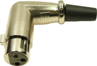 Cliff FC60953N XLR connector Aantal polen: 3 Goud, Zwart 1 stuk(s)