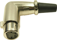 Cliff FC60954N XLR connector Aantal polen: 4 Goud, Zwart 1 stuk(s)