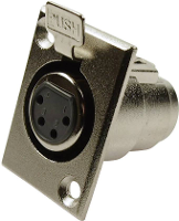 Cliff FC6120 XLR connector Flensbus, contacten recht Aantal polen: 4 Zilver 1 stuk(s)