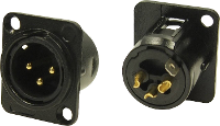 Cliff FC61905 XLR connector Stekker, inbouw Aantal polen: 3 Zwart 1 stuk(s)