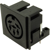 Cliff FC680806 DIN connector Bus, inbouw horizontaal Aantal polen: 6 Zwart 1 stuk(s)