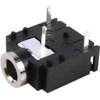 Cliff FC68131 Jackplug 3,5 mm Bus, inbouw horizontaal Aantal polen: 3 Stereo Zwart 1 stuk(s)