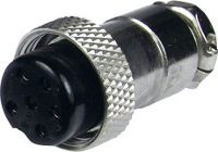 Cliff FC684213 Miniatuur DIN connector Bus, recht Aantal polen: 3 Zilver 1 stuk(s)