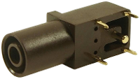 Cliff FCR7350N Veiligheids labconnector, female Bus, haaks Stift Ø: 4 mm Bruin 1 stuk(s)