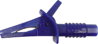 Cliff FCR7943 Veiligheids krokodilklem Steekaansluiting 4 mm CAT II 1000 V, CAT III 600 V Blauw
