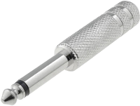 Cliff FM1002 Jackplug 6,35 mm Stekker, recht Aantal polen: 2 Mono Zilver 1 stuk(s)